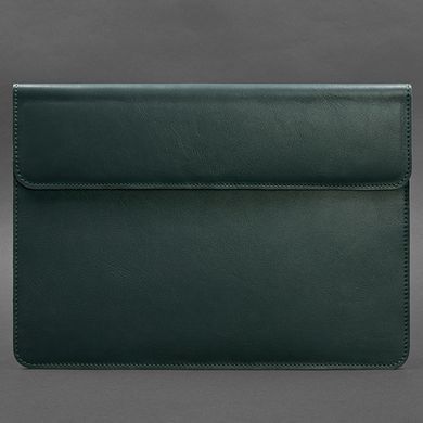Кожаный чехол-конверт на магнитах для MacBook Pro 16" Зеленый