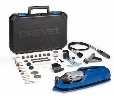 Многофункциональный инструмент Dremel 4000-4/65 + Набор сверл и кулачковый патрон (F0134000LW)