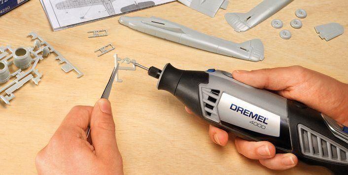 Многофункциональный инструмент Dremel 4000-4/65 + Набор сверл и кулачковый патрон (F0134000LW)