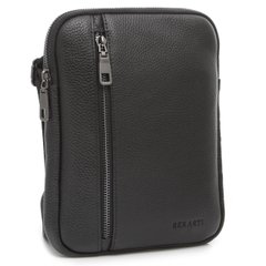 Стильна сумка-барсетка з натуральної шкіри Tiding Bag TD-20443, Черный