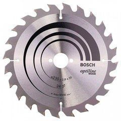 Пильний диск Bosch Optiline Wood 230&times;2,8&times;30 мм, 24 ATB (2608640627)