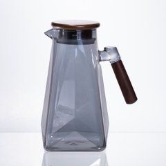 Кувшин для напитков стеклянный 1.8 л с бамбуковой крышкой 64486-73