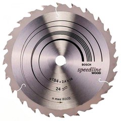 Пиляльний диск Bosch Speedline Wood 184×2,4×16 мм, 24 FZ/WZ (2608640795)