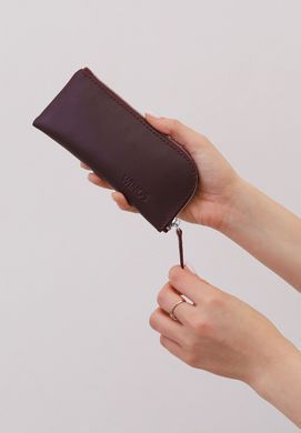 Кожаная карманная ключница 5.0 Бордовая