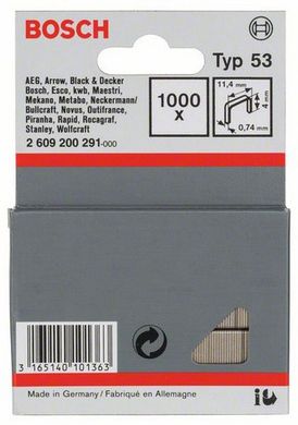Bosch (2609200291) Набір 1000 Скріпок 4 мм T53