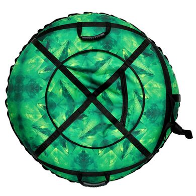 Надувна ватрушка 100 см "зелений кристал" (Оксфорд, ПВХ) пончик для катання з гірки, Зелений