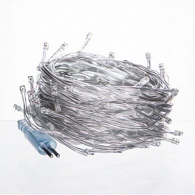 Новогодняя гирлянда комнатная нить 18 м 180 LED комнатная гирлянда белый провод Желтый свет W180LED18MWY