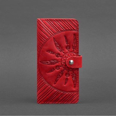 Кожаное женское коралловое портмоне 7.0 Инди