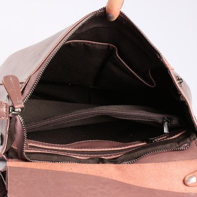 Женский кожаный рюкзак из натуральной кожи розово-лиловый Tiding Bag - 9436