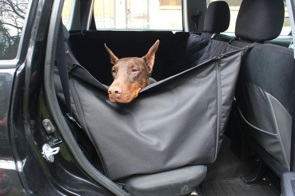 Автогамак для Собак Elegant Black с защитой двери 120х145см