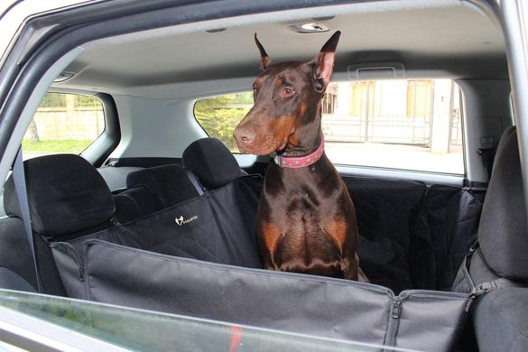Автогамак для Собак Elegant Black з захистом дверей 120х145см