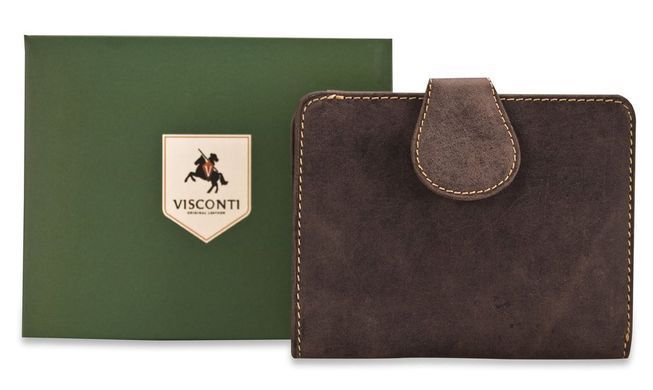 Женский кожаный кошелек Visconti 715 Bow OIL BRN