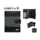 Кошелек мужской кожаный LOREN N4L-DDG-BOX-9004 черный с серым