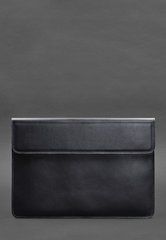 Шкіряний чохол-конверт на магнітах для MacBook 14 Темно-синій