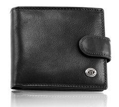 Классическое мужское портмоне из натуральной кожи ST Leather В102 Черный