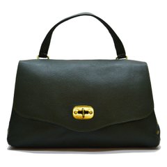 Жіноча шкіряна сумка Italian fabric bags 2132 d.green