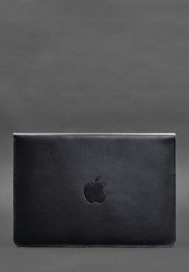 Кожаный чехол-конверт на магнитах для MacBook 14 Темно-синий