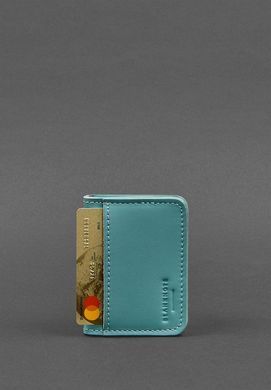 Кожаная обложка для ID-паспорта и водительского войлока 4.0 бирюзовая