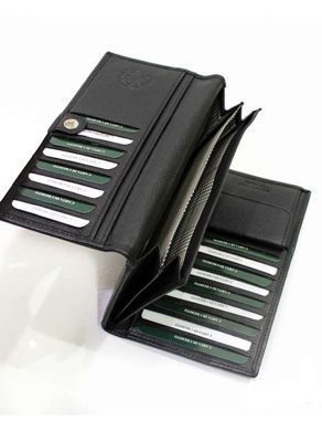 Гаманець жіночий шкіряний гаманець Italian fabric bags 7084 black