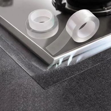 Водостійка nano стрічка від бруду та цвілі прозора для кухні та ванної кімнати 3000х30 мм, Білий