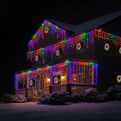 Уличная гирлянда Бахрома 50 м 600 LED белый провод Мультиколор 50MWML