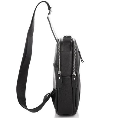 Слинг рюкзак мужской кожаный в классическом стиле TIDING BAG A25F-5519-1A