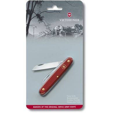 Ніж для саду Victorinox Floral Knife, 100мм/1функ/червоний мат(блістер) (Vx39050.B1)
