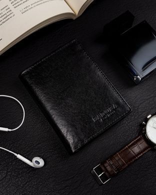 Кошелек мужской кожаный Badura B-N4-MIL NERO