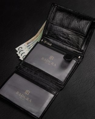Кошелек мужской кожаный Badura B-N4-MIL NERO