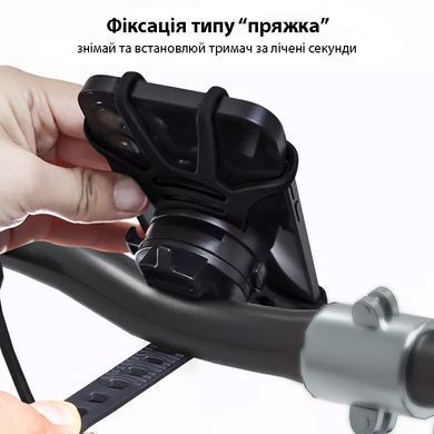 Тримач для телефону на велосипед з поворотом на 360 &deg; RAXFLY YXF223909 чорний
