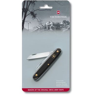 Ніж для саду Victorinox Floral Knife, 100мм/1функ/чорний мат(блістер) (Vx39050.3B1)