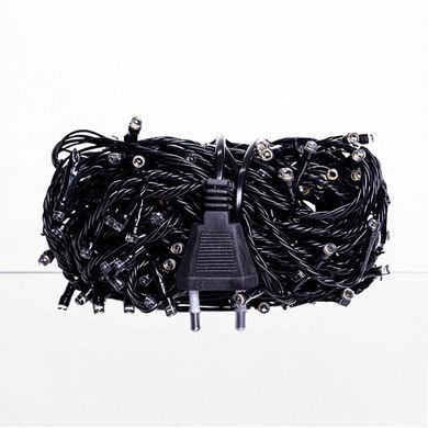 Новогодняя гирлянда комнатная нить 18 м 180 LED комнатная гирлянда черный провод Желтый свет W180LED18MBY