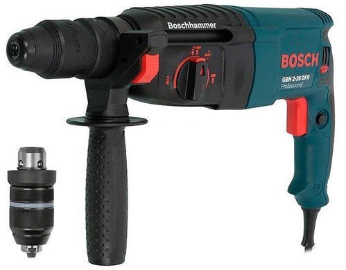 Перфоратор Bosch GBH 2-26 DFR + сменный патрон + чемодан + насадка пылеудаления GDE 16 Plus