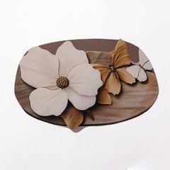 Килимок для ванної кімнати з 3D-ефектом Petal Relief 38*58 см діатомітовий Коричневий HP-42-35, Коричневий