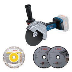 Акумуляторна кутова шліфувальна машина BOSCH SOLO без АК і ЗП GWS 18V-180 P(06019H6L01)