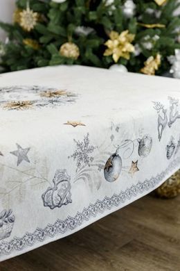 Гобеленовая скатерть новогодняя SILVER STAR 350х135 см