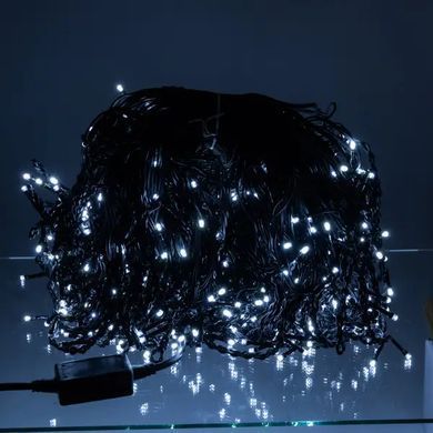 Вулична гірлянда Бахрома 50 м 840 LED чорний провід Білий 50MBW