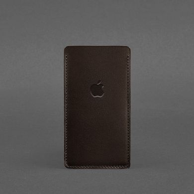 Кожаный чехол для iPhone 12 Темно-коричневый Краст