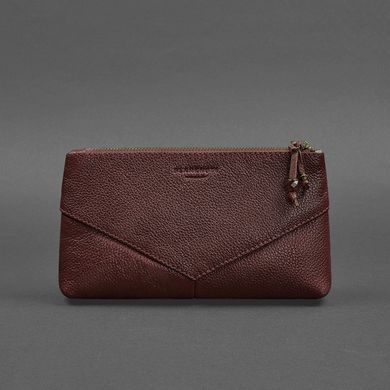 Женская кожаная косметичка 1.0 бордовая