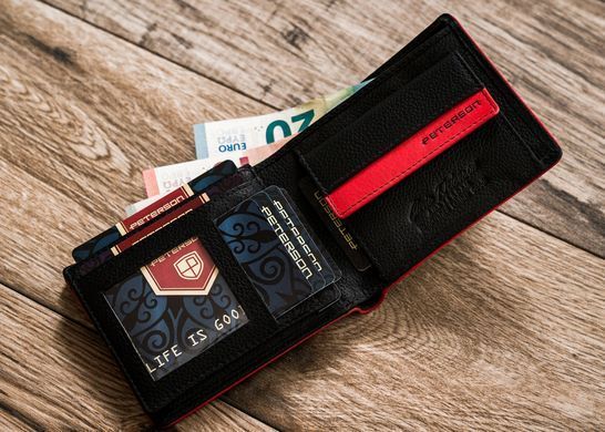 Кошелек мужской кожаный Peterson PTN 1517.03-5965 черный