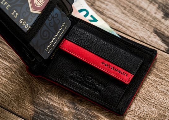 Кошелек мужской кожаный Peterson PTN 1517.03-5965 черный
