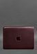 Кожаный чехол для MacBook 14 дюймов Бордовый Crazy Horse