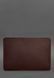 Кожаный чехол для MacBook 14 дюймов Бордовый Crazy Horse