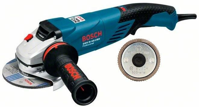 Болгарка Bosch GWS 15-125 CIEH + SDS гайка (060183032D)