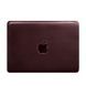 Кожаный чехол для MacBook 14 дюймов Бордовый Crazy Horse