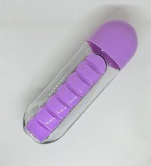 Пляшка для води з таблетницею Pill Bottle фіолетова, Фиолетовый