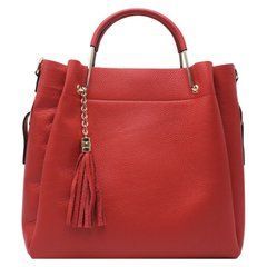 Жіноча шкіряна сумка Italian fabric bags 1248 red