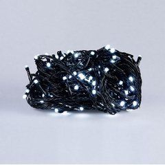 Новогодняя гирлянда комнатная нить 22 м 220 LED черный провод Белый W220LED22MBW