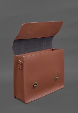 Шкіряна сумка-портфель Porte світло-коричневий, Коричневий, натуральна шкіра Краст