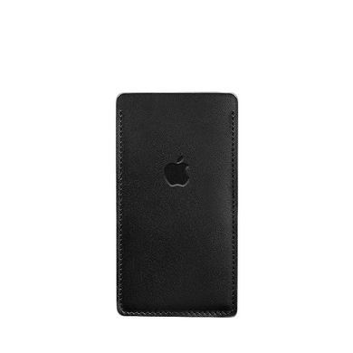 Шкіряний чохол для iPhone 12 Чорний Краст, Черный